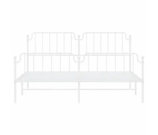 Lovos Rėmas Su Galvūgaliu/Kojūgaliu, Baltas, 183X213cm Metalas