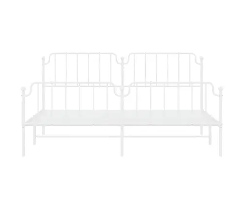 Lovos Rėmas Su Galvūgaliu/Kojūgaliu, Baltas, 193X203cm Metalas
