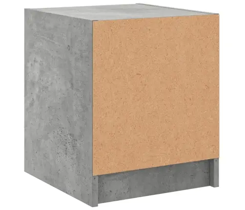 Naktsskapīši Ar Stikla Durvīm, 2Gab., Betona Pelēks, 35X37X42Cm Vidaxl