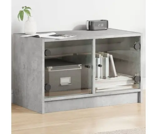 Tv Skapītis Ar Stikla Durvīm, Betona Pelēks, 68X37X42 Cm Vidaxl Tv Skapītis Ar Stikla Durvīm, Betona Pelēks, 68X37X42 Cm Vidaxl