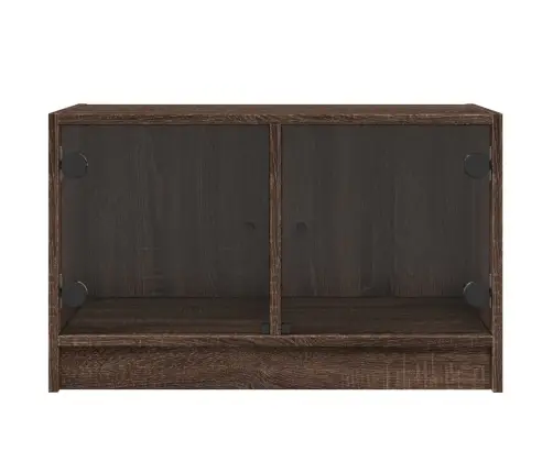 Tv Spintelė Su Stiklinėmis Durelėmis, Ruda Ąžuolo, 68X37X42Cm