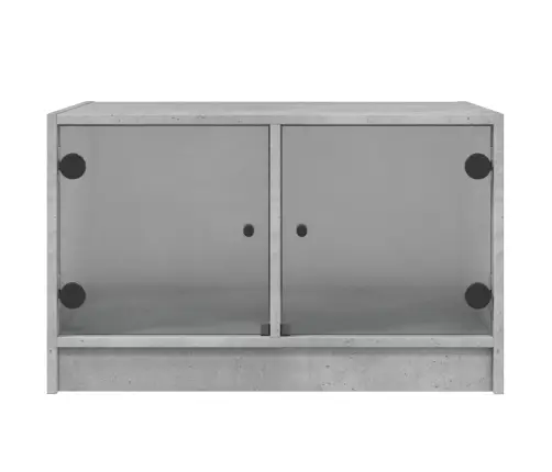 Kafijas Galdiņš Ar Stikla Durvīm, Betona Pelēks, 68X50X42 Cm Vidaxl Kafijas Galdiņš Ar Stikla Durvīm, Betona Pelēks, 68X50X42 Cm Vidaxl