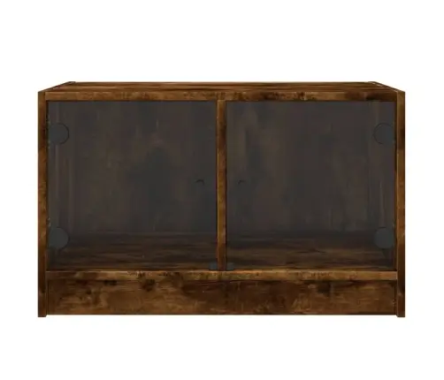 Kohvilaud Klaasustega, Suitsutatud Tamm, 68 X 50 X 42 Cm