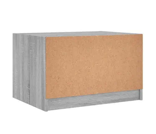 Kavos Staliukas Su Stiklinėmis Durelėmis, Pilkas, 68X50X42Cm