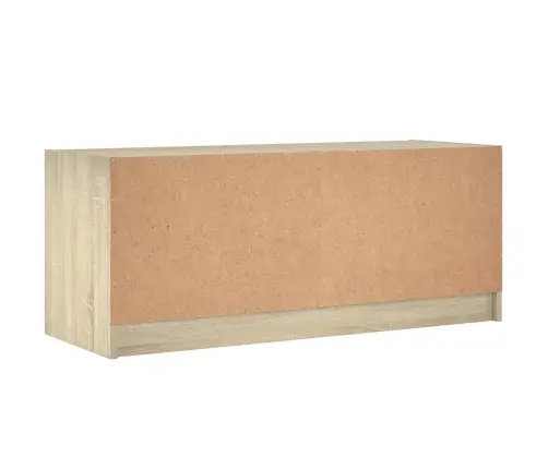 Tv Skapītis Ar Stikla Durvīm, Ozola Krāsa, 102X37X42 Cm Vidaxl