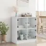 Skapītis Ar Stikla Durvīm, Balts, 68X37X75,5 Cm Vidaxl Skapītis Ar Stikla Durvīm, Balts, 68X37X75,5 Cm Vidaxl