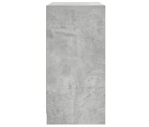 Skapītis Ar Stikla Durvīm, Betona Pelēks, 68X37X75,5 Cm Vidaxl