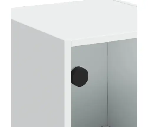 Augstais Skapis Ar Stikla Durvīm, Balts, 35X37X109 Cm Vidaxl