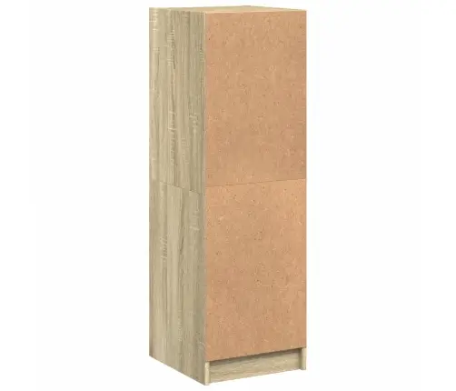 Augstais Skapis Ar Stikla Durvīm, Ozola Krāsa, 35X37X109 Cm Vidaxl