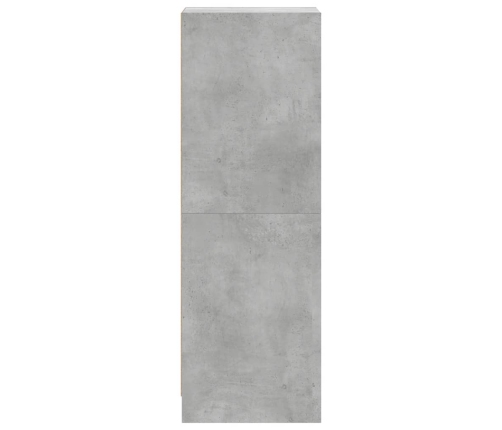 Augstais Skapis Ar Stikla Durvīm, Betona Pelēks, 35X37X109 Cm Vidaxl