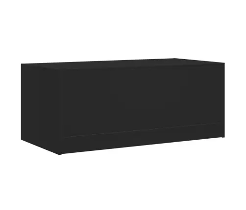 Kafijas Galdiņš Ar Stikla Durvīm, Melns, 102X50X42 Cm Vidaxl