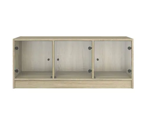 Kavos Staliukas Su Stiklinėmis Durelėmis, Ąžuolo, 102X50X42Cm