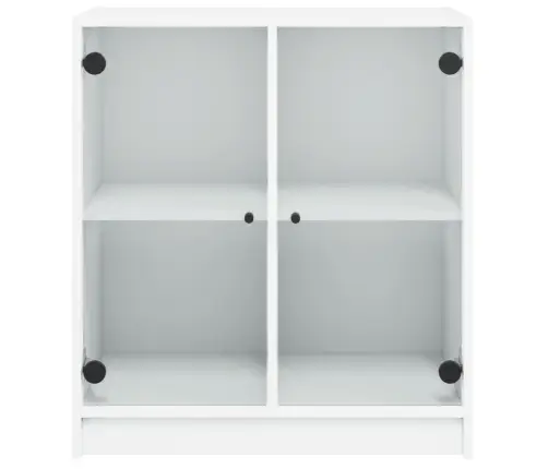 Skapītis Ar Stikla Durvīm, Balts, 68X37X75,5 Cm Vidaxl