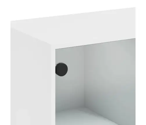 Skapītis Ar Stikla Durvīm, Balts, 68X37X75,5 Cm Vidaxl