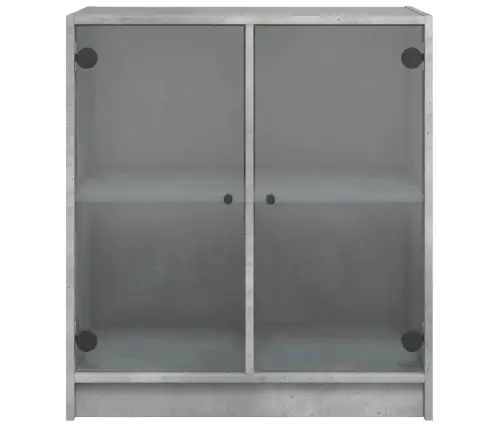 Klaasustega Külgkapp, Betoonhall, 68 X 37 X 75,5 Cm