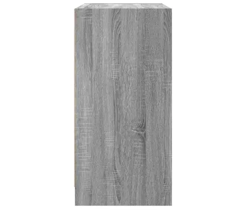 Skapītis Ar Stikla Durvīm, Pelēka Ozola, 68X37X75,5 Cm Vidaxl