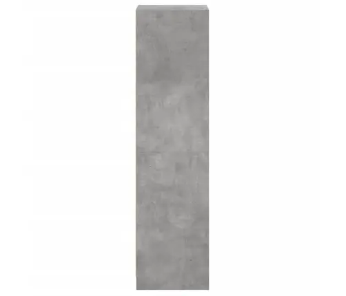 Augstais Skapis Ar Stikla Durvīm, Betona Pelēks, 35X37X142 Cm Vidaxl