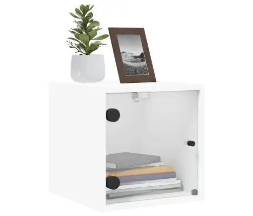 Naktinės Spintelės Su Durelėmis, 2Vnt., Baltos, 35X37X35Cm