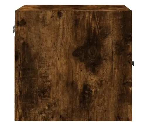 Naktsskapītis Ar Stikla Durvīm, Koka Krāsā, 35X37X35 Cm Vidaxl