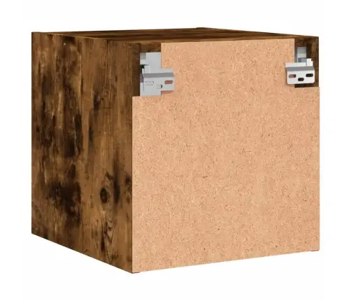 Naktsskapītis Ar Stikla Durvīm, Koka Krāsā, 35X37X35 Cm Vidaxl