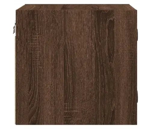 Klaasuksega Öökapid 2 Tk, Pruun Tamm, 35 X 37 X 35 Cm