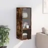 Skapītis Ar Stikla Durvīm, Koka Krāsa, 35X37X100 Cm Vidaxl