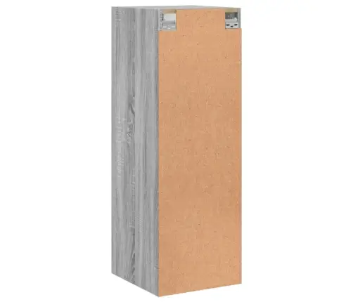 Skapītis Ar Stikla Durvīm, Pelēka Ozola, 35X37X100 Cm Vidaxl