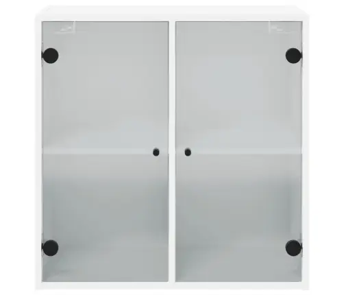 Skapītis Ar Stikla Durvīm, Balts, 68X37X68,5 Cm Vidaxl