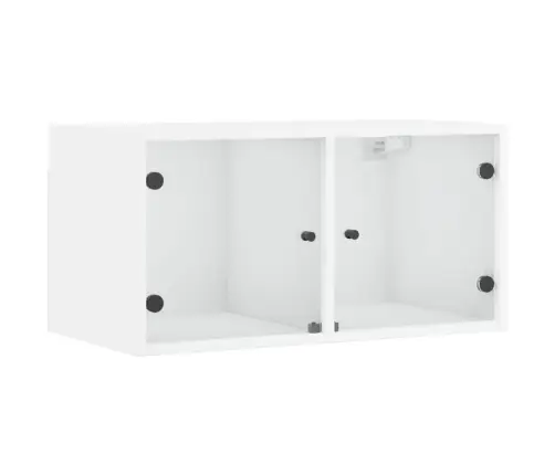 Skapītis Ar Stikla Durvīm, Balts, 68,5X37X35 Cm Vidaxl