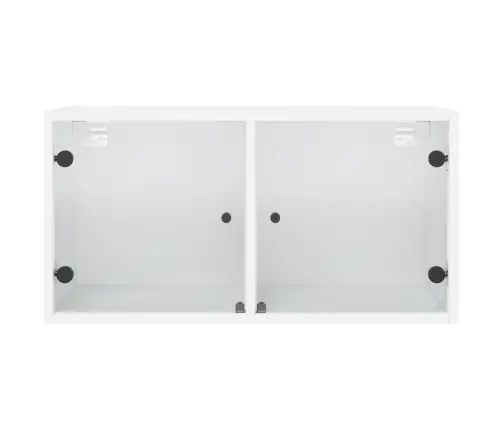 Skapīši Ar Stikla Durvīm, 2 Gab., Balts, 68,5X37X35 Cm Vidaxl