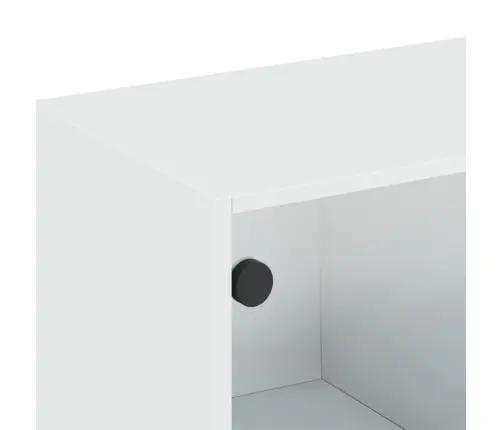 Skapītis Ar Stikla Durvīm, Balts, 102X37X35 Cm Vidaxl