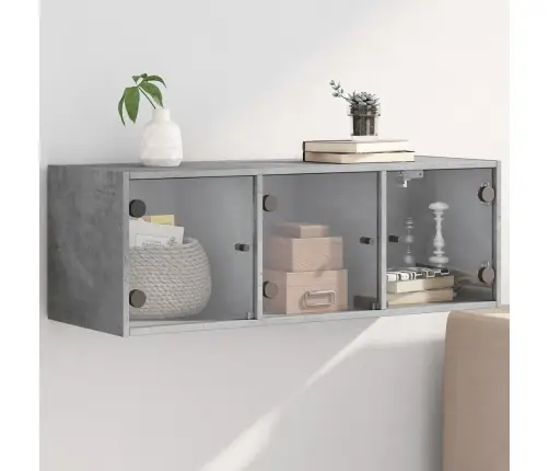 Klaasustega Seinakapp, Betoonhall, 102 X 37 X 35 Cm