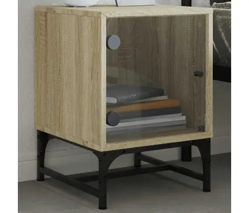 Naktinės Spintelės Su Durelėmis, 2Vnt., Ąžuolo, 35X37X50Cm