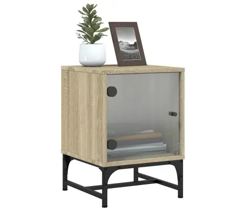 Naktinės Spintelės Su Durelėmis, 2Vnt., Ąžuolo, 35X37X50Cm