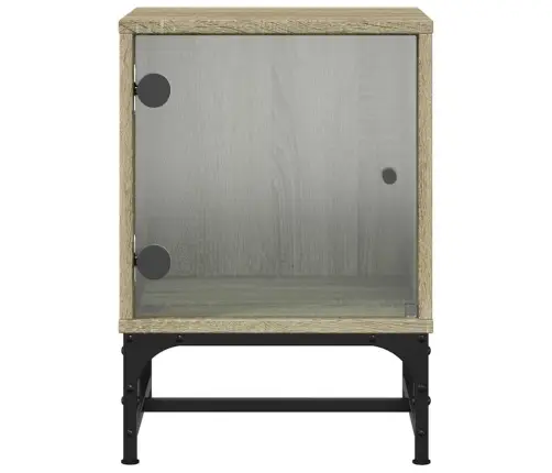 Naktinės Spintelės Su Durelėmis, 2Vnt., Ąžuolo, 35X37X50Cm