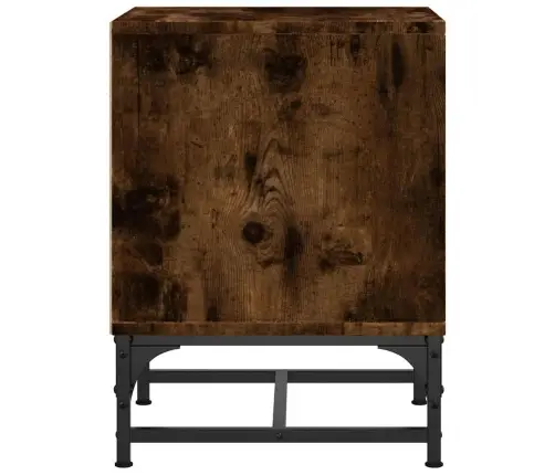 Naktsskapītis Ar Stikla Durvīm, Koka Krāsā, 35X37X50 Cm Vidaxl