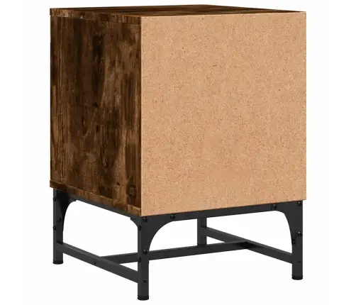 Naktsskapītis Ar Stikla Durvīm, Koka Krāsā, 35X37X50 Cm Vidaxl