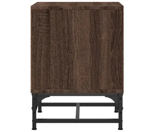 Klaasuksega Öökapp, Pruun Tamm, 35 X 37 X 50 Cm