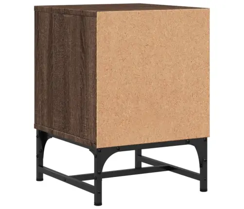 Klaasuksega Öökapp, Pruun Tamm, 35 X 37 X 50 Cm