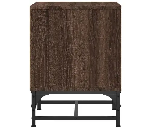 Naktsskapīši Ar Stikla Durvīm, 2 Gab., Brūna Ozola, 35X37X50 Cm Vidaxl