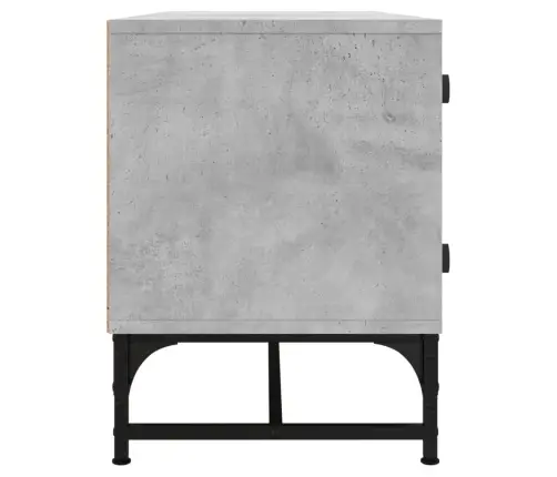 Tv Spintelė Su Stiklinėmis Durelėmis, Betono, 102X37X50Cm