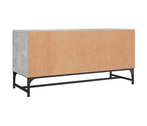 Tv Spintelė Su Stiklinėmis Durelėmis, Betono, 102X37X50Cm