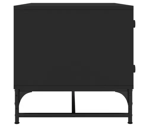 Kafijas Galdiņš Ar Stikla Durvīm, Melns, 68,5X50X50 Cm Vidaxl Kafijas Galdiņš Ar Stikla Durvīm, Melns, 68,5X50X50 Cm Vidaxl