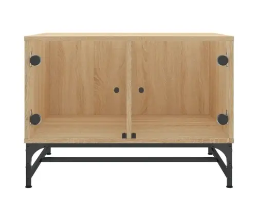 Kafijas Galdiņš Ar Stikla Durvīm, Ozola Krāsa, 68,5X50X50 Cm Vidaxl Kafijas Galdiņš Ar Stikla Durvīm, Ozola Krāsa, 68,5X50X50 Cm Vidaxl