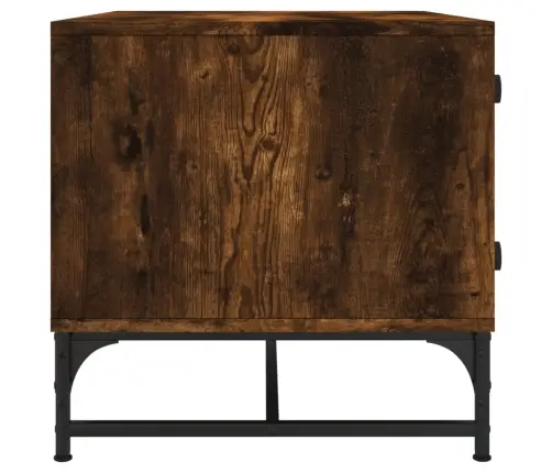 Kafijas Galdiņš Ar Stikla Durvīm, Koka Krāsa, 68,5X50X50 Cm Vidaxl