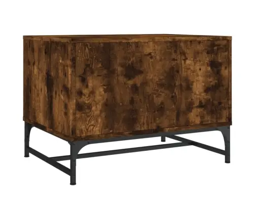 Kafijas Galdiņš Ar Stikla Durvīm, Koka Krāsa, 68,5X50X50 Cm Vidaxl