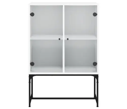 Skapītis Ar Stikla Durvīm, Balts, 69X37X100 Cm Vidaxl