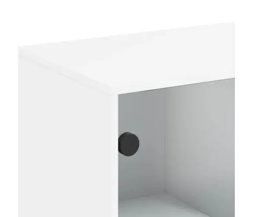 Skapītis Ar Stikla Durvīm, Balts, 69X37X100 Cm Vidaxl