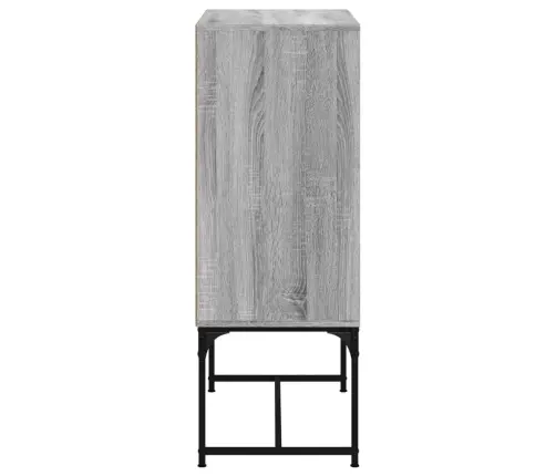 Skapītis Ar Stikla Durvīm, Pelēka Ozola, 69X37X100 Cm Vidaxl