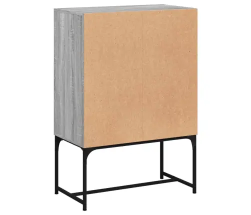 Skapītis Ar Stikla Durvīm, Pelēka Ozola, 69X37X100 Cm Vidaxl